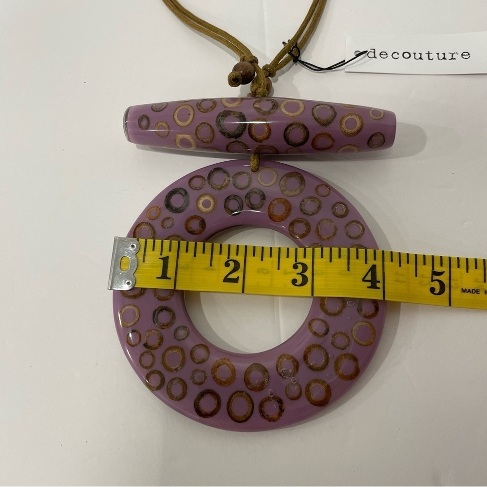 Bamboo Love Necklace by Decouture Resin & Bamboo Pendant with Adjustable Cord - Picture 6 of 8